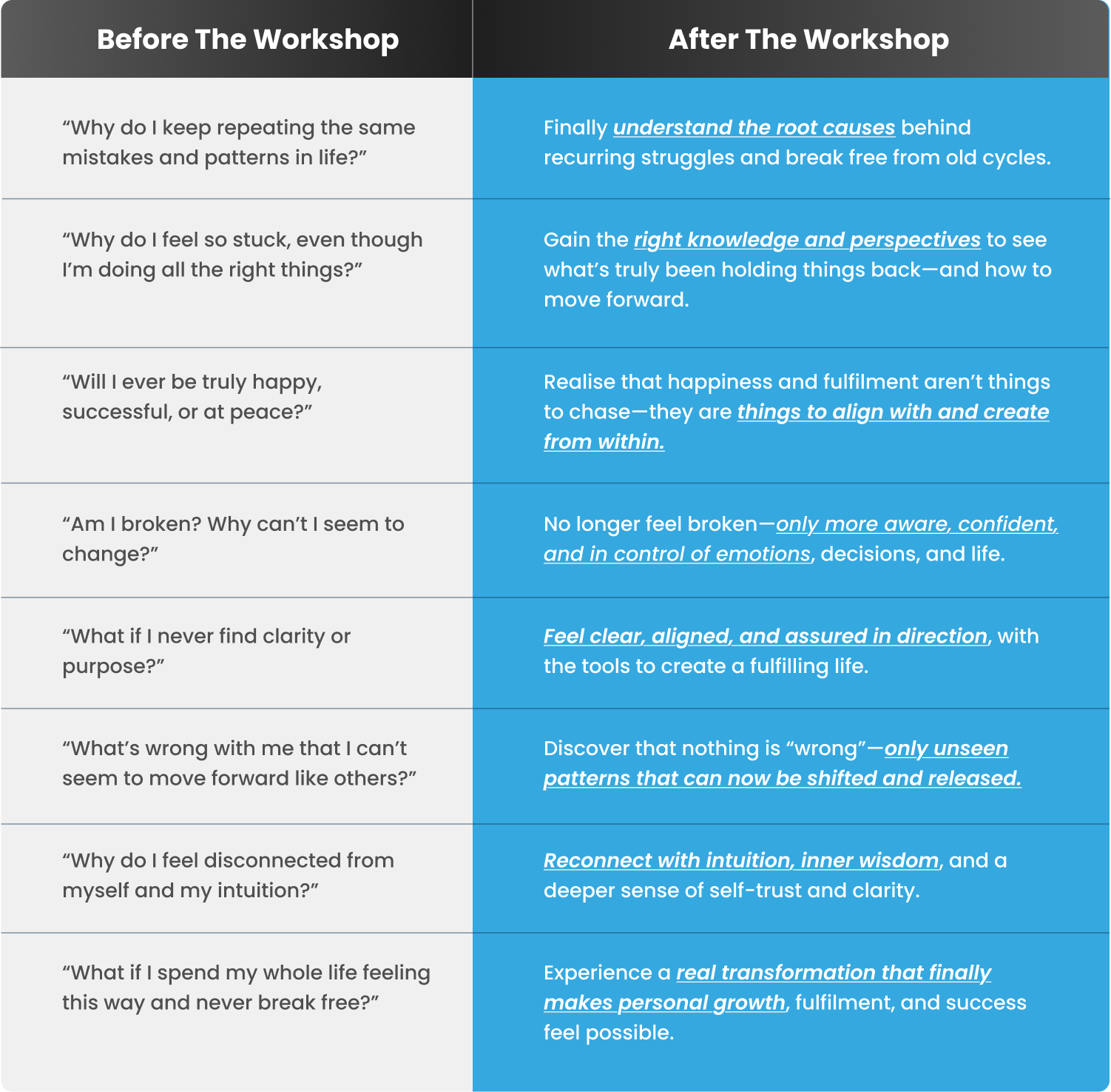 Workshop Sales Page